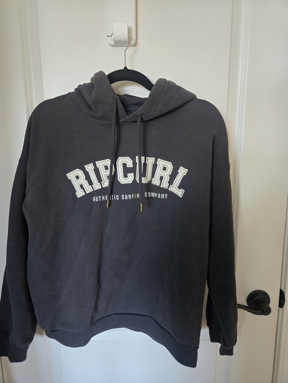 Rip Curl Charcoal Embroidered Logo Pullover Hoodie Women's XS